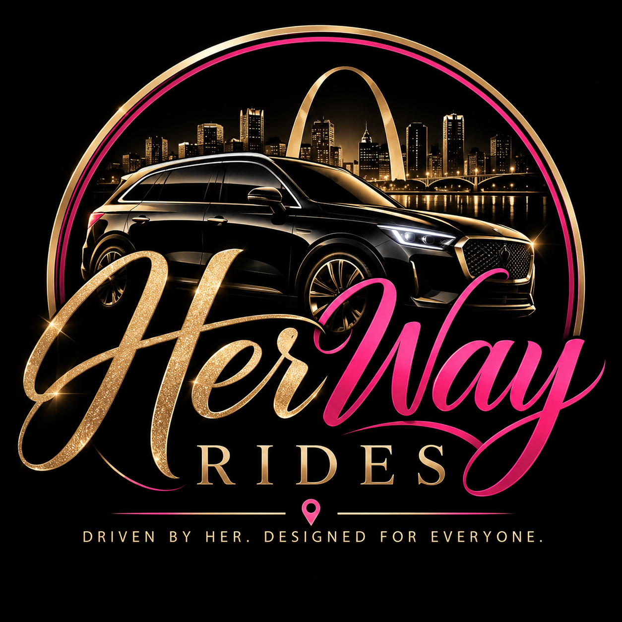 HerWay Rides STL logo